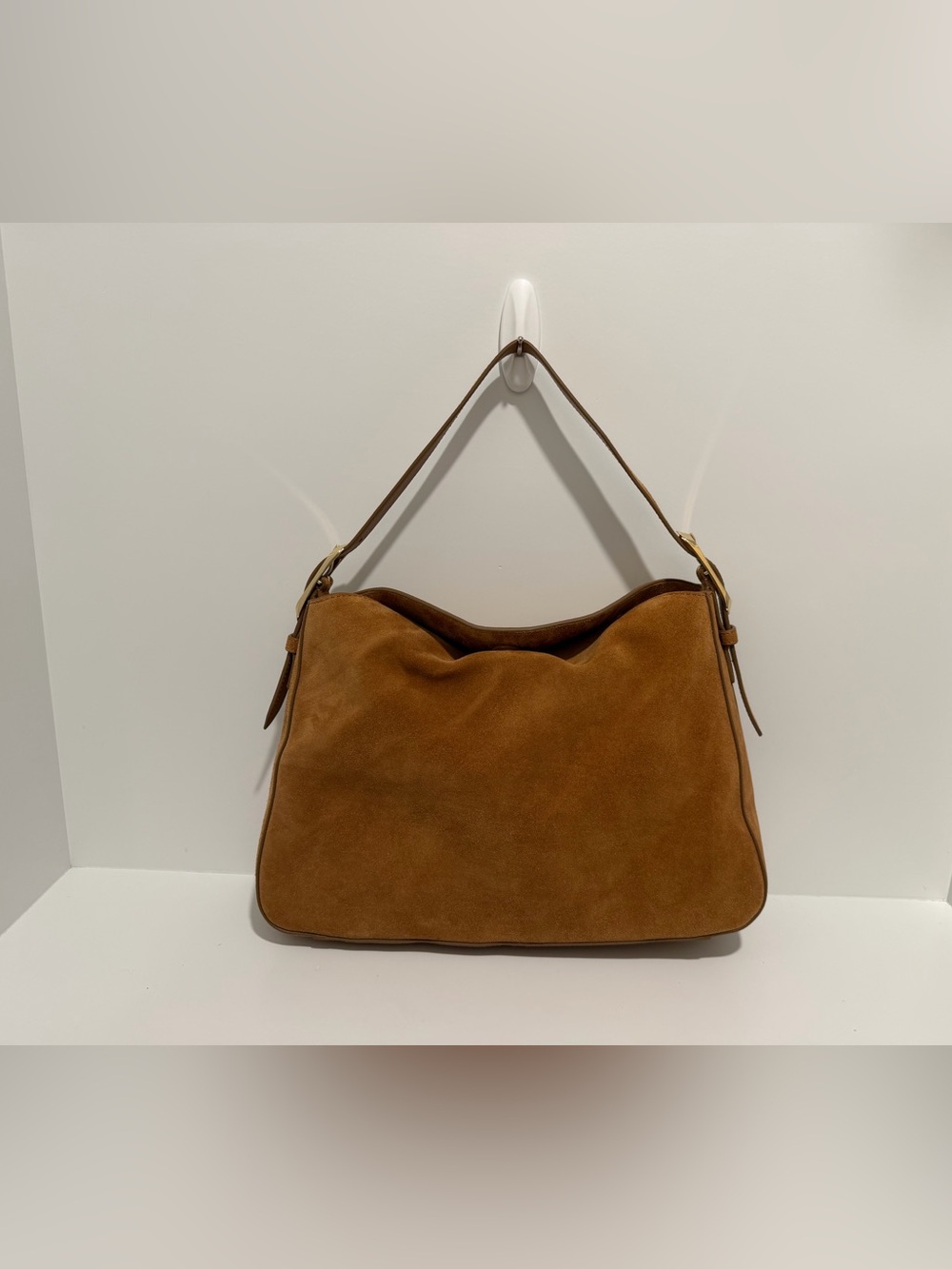NEW J. Crew Berkeley Suede Shoulder Bag in Blonde Espresso CM933 $178 - Picture 9 of 15